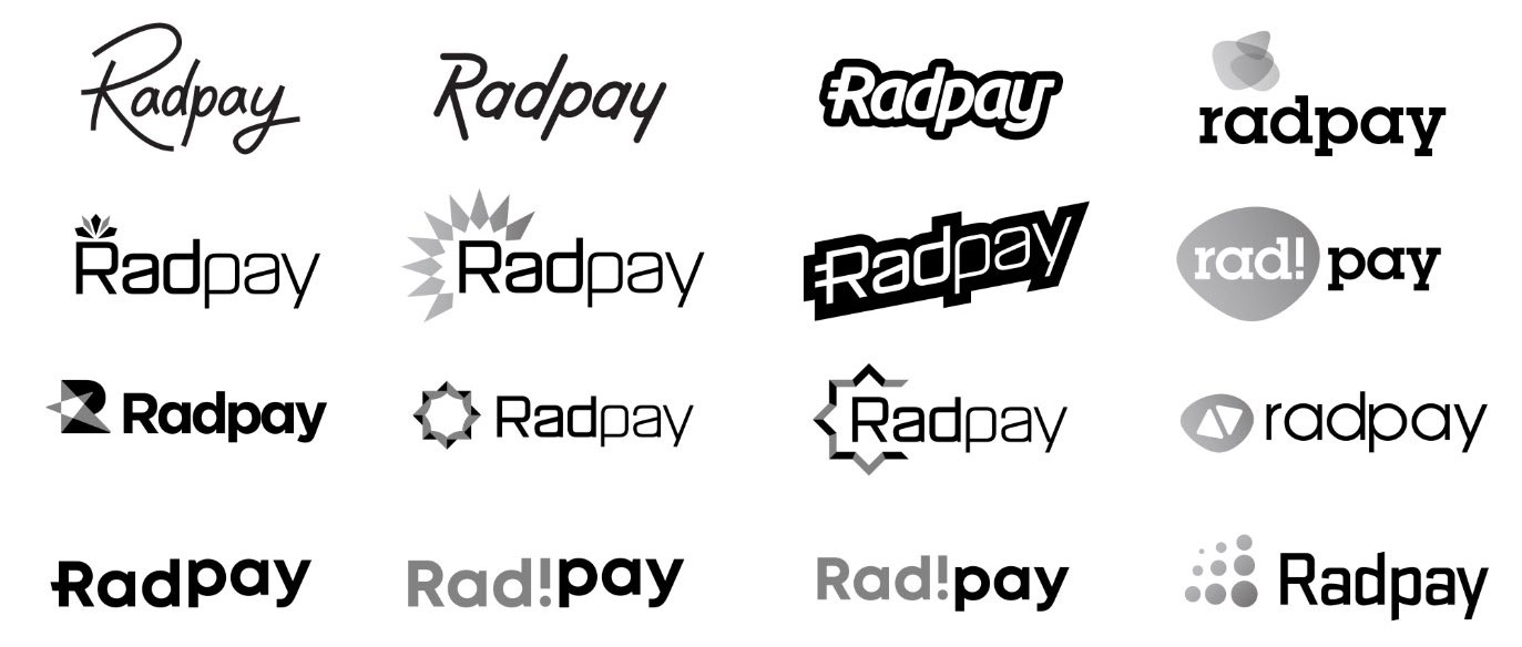 Radpay logo comps