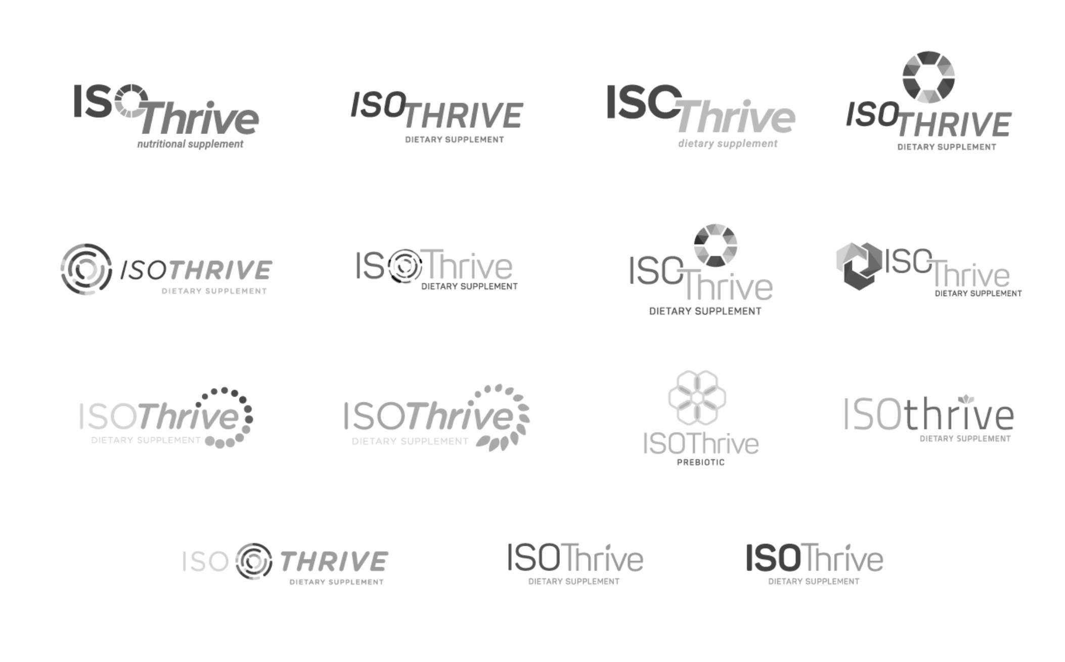 IsoThrive logo options